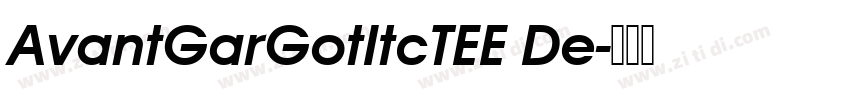 AvantGarGotItcTEE De字体转换